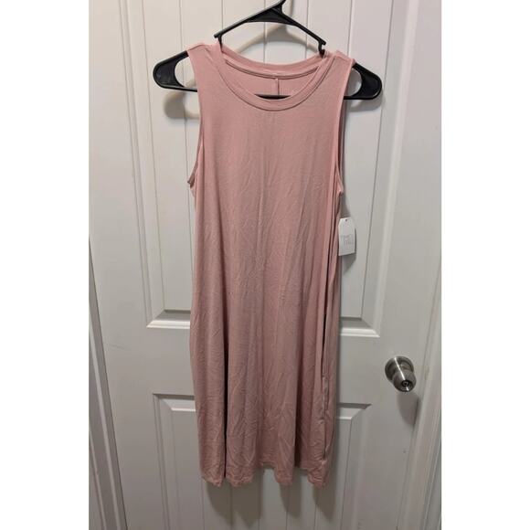 NWT Time and Tru Pink Women's S 4-6 PullOver Sleeveless Knit Dress Casual Soft - Picture 1 of 7